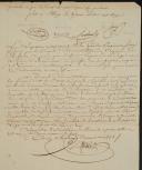 Photo 2 : Garde Impériale. 1er RÉGIMENT DE CHASSEURS À PIED. Rapport du Conseil d 'administration  concernant l'enlèvement du lieutenant Denis Jean Sarrazin LEFRANC, 1er officier payeur du régiment qui transportait de l'argent, 8 janvier 1813. 18907-25