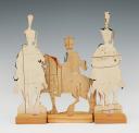Photo 2 : 3ème RÉGIMENT DE HUSSARDS PREMIER EMPIRE : SOLDATS DE STRASBOURG FIGURINE DE CARTE EN CARTON gouaché par la famille WURTZ, deuxième tiers du XIXème siècle, vers 1815-1848. 31156-26