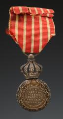 Photo 3 : COMMEMORATIVE MEDAL OF THE ITALIAN CAMPAIGN, second type, created in 1859, Second Empire. 26903.