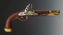 GUARD OF THE KING'S PISTOL, first type, model 1814-1815, Restoration era. 30123