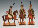4ème et 6ème RÉGIMENTS DE HUSSARDS PREMIER EMPIRE : SOLDATS DE STRASBOURG FIGURINE DE CARTE EN CARTON gouaché par la famille WURTZ, deuxième tiers du XIXème siècle, vers 1815-1848.  31156-27