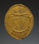 PLAQUE DE SHAKO DU 1er BATAILLON DE FLOTILLE 1805 OU DU 1er RÉGIMENT DE FLOTILLE 1806, Premier Empire. 34244
