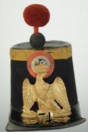 Photo 2 : SHAKO OF THE 74th INFANTRY REGIMENT, model 1859, Second Empire. 27283-(4203)