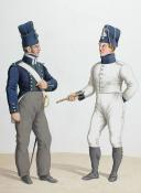 Photo 2 : 1820. Légions Départentales. Musiciens (77e Légion - de la Somme et 10e Légion - de l'Aude).