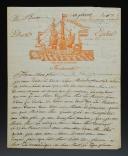 Photo 2 : LETTER FROM GUNNER SAILOR JACQUES GOUAIT, of the 5th Company of the 2nd Expeditionary Battalion in Brest, TO HIS BROTHER CITIZEN JEAN GOY in Paris, 18 floréal year X (May 8, 1802). 18880-8