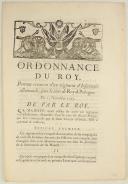 ORDONNANCE DU ROY, portant création d'un régiment d'Infanterie allemande, sous le titre de Royal-Pologne. Du 25 novembre 1747. 4 pages