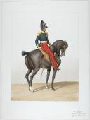 Photo 1 : 1824. Dragons.  Officier en petite tenue (6e Régiment - de la Loire).