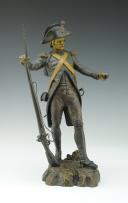 Photo 1 : HENRI TREMO : Soldat révolutionnaire, bronze patiné, XXème siècle.
