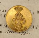 OFFICER'S BUTTON OF THE ROYAL CORPS OF FRANCE, First Restoration. 26776-2