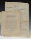 Armées Alliées. TARIF POUR LES ARMÉES COMBINÉES SOUS LES ORDRES DU MARÉCHAL PRINCE DE SCHWARZENBERG, SE TROUVANT EN FRANCE, Quartier général de Loerrach le 27 décembre 1813. 18906-37