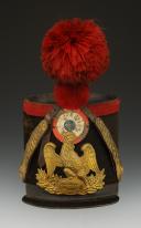 SHAKO DE L'ÉCOLE SPÉCIALE MILITAIRE DE SAINT-CYR, modèle du 31 juillet 1837, Monarchie de Juillet. 33348