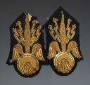 DEUX ORNEMENTS DE RETROUSSIS POUR HABIT D'OFFICIER GÉNÉRAL, Premier Empire. 32844