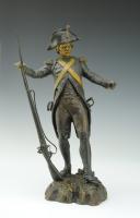 Photo 2 : HENRI TREMO : Soldat révolutionnaire, bronze patiné, XXème siècle.