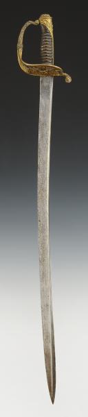 Photo 2 : OFFICER'S SABER OF THE HUNTERS OF VINCENNES, model 1838, later known as the Hunters of Orléans in 1842, Second Empire. Item number: 28235.