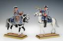 Photo 2 : GEORGES FOUILLÉ, painter of the Navy. (1909-1994): 2 RIDERS, TRUMPETER AND DRUMMER OF THE KING'S GUARDS OF THE MILITARY HOUSE OF THE KING 1740, Former Monarchy, 20th century. 255/256-28020JC