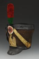 Photo 3 : SHAKO DE FUSILIERS DE LA JEUNE GARDE IMPÉRIALE, Premier Empire. 32606