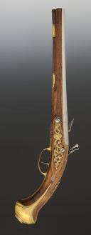 Photo 5 : PISTOLET D'ARÇON D'OFFICIER DE DRAGONS, Manufacture de Saint-Étienne. Ancienne Monarchie, règne de Louis XV, vers 1754. 34617