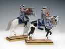 Photo 6 : GEORGES FOUILLÉ, painter of the Navy. (1909-1994): 2 RIDERS, TRUMPETER AND DRUMMER OF THE KING'S GUARDS OF THE MILITARY HOUSE OF THE KING 1740, Former Monarchy, 20th century. 255/256-28020JC