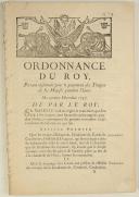 ORDONNANCE DU ROY, portant règlement pour le payement des Troupes de Sa Majesté pendant l'hiver. Du premier décembre 1747. 90 pages