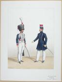 1824. Garde Royale. Hussards. Trompette, Officier.