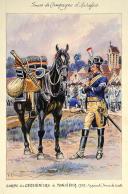 Photo 1 : Carabinier de Monsieur, appointé, tenue de route, 1787 .