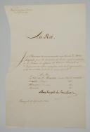 DEMANDE AU ROI SIGNÉE DU PRINCE DE CONDÉ POUR LA DÉCORATION DE L'ORDRE DE ST LOUIS DE QUATRE OFFICIERS, 18 septembre 1814. 18913-14