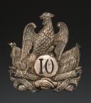 PLAQUE DE SHAKO D'OFFICIER DE LA GARDE NATIONALE, modèle 1848, Seconde République. 30477R