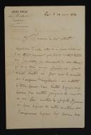 Hôtel Royal des Militaires Invalides - Commandement. Lettre d'acceptation d'une visite de  l'Hôtel demandée par un officier supérieur, 24 août 1841. 18907-28