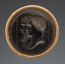 Photo 2 : ENTAILLE EN CORNE AUX PROFILS DE NAPOLÉON ET CHARLEMAGNE, XIXème siècle. 26070