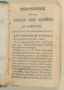 Photo 2 : Ordonnance sur le service des armées en campagne du 3 mai 1832.