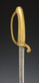 Photo 9 : INFANTRY SABER KNOWN AS A "BRIQUET" OF THE NATIONAL GUARD, based on the An IX model, July Monarchy. Inventory number: 29614R