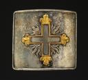 BELT PLATE OF THE SECOND COMPANY OF MUSKETEERS OF THE MILITARY HOUSE OF THE KING, CALLED "BLACK MUSKETEERS", model 1814, First Restoration. 