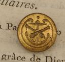 NAVAL ARTILLERY OFFICER UNIFORM BUTTON, model 1804, First Empire. 26569