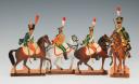 7ème RÉGIMENT DE HUSSARDS PREMIER EMPIRE : SOLDATS DE STRASBOURG FIGURINE DE CARTE EN CARTON gouaché par la famille WURTZ, deuxième tiers du XIXème siècle, vers 1815-1848. 31156-30
