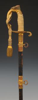 SABRE AYANT APPARTENU AU LIEUTENANT DE L'US NAVY GLENN LEWIS DUNAGAN, modèle 1852, Première moitié du XIXème siècle (vers 1937-1939). 32678