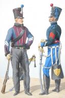 Photo 2 : 1816. Hussards. Brigadier ( 3e Régiment - de la Moslle), Maréchal des Logis (6e Régiment - du Haut Rhin).