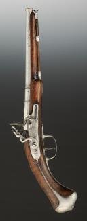 Photo 2 : PISTOLET D'ARÇON, modèle civil. Ancienne Monarchie, règne de Louis XV, vers 1740. 34619