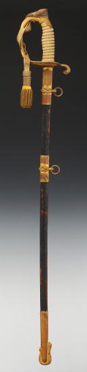 Photo 3 : SABRE AYANT APPARTENU AU LIEUTENANT DE L'US NAVY GLENN LEWIS DUNAGAN, modèle 1852, Première moitié du XIXème siècle (vers 1937-1939). 32678