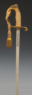 Photo 6 : SABRE AYANT APPARTENU AU LIEUTENANT DE L'US NAVY GLENN LEWIS DUNAGAN, modèle 1852, Première moitié du XIXème siècle (vers 1937-1939). 32678