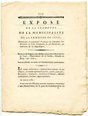 Chouannerie. Rare document : EXPOSÉ DE LA CONDUITE DE LA MUNICIPALITÉ DE LA COMMUNE DE LUCÉ, 14 avril 1795.