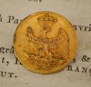 INFANTRY OFFICER'S BUTTON OF THE IMPERIAL GUARD, model 1804, First Empire. 26776-5