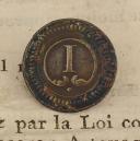 UNIFORM BUTTON OF THE 1ST REGIMENT OF LIGHT HORSE TROOPS, First Empire. 26570