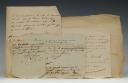 Armées Alliées. OCCUPATION DE LA VILLE DE CHAUMONT EN BASSIGNY : dossier de 7 pièces manuscrites relatives à l'occupation de cette ville par les Alliés en 1814. 18906-40
