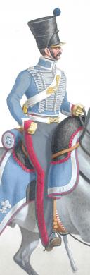 Photo 2 : 1816. Hussards. Sous-Lieutenant ( 3e Régiment - de la Moslle), Brigadier (2e Régiment - de la Meurthe).