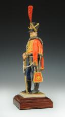Photo 2 : BERNARD BELLUC, FIGURINE EN PORCELAINE : Hussard du 4ème Régiment 1806, Premier Empire.