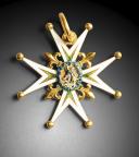 Photo 3 : Exceptional cross of the Order of Saint Michael belonging to Johan Huydecoper van Maarsseveen, knighted in 1650. From the Philippe Missillier collection, Giquello Auction House, Drouot - rooms 5-6, on the 6th and 7th of March 2025.
