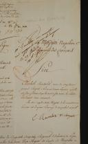 Photo 3 : DEMANDE DE PENSION DE VEUVE D'UN CAPITAINE DU 55e RÉGIMENT D'INFANTERIE, Premier Empire. 32285