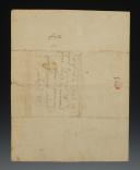 Photo 4 : LETTER KNOWN AS "CANTINIERE LETTER" FROM PIERRE JOSEPH PERRIER, hunter in the 15th Infantry Regiment at Fort Griffon in Besançon, TO HIS FATHER residing in Choux in Jura, March 9, Year XII. 18880-12
