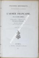 AUBRY et LŒILLOT  - " Esquisses historiques, psychologiques et critiques de l'Armée Française, par Joachim Ambert " - 1 Tome - Seconde édition - Saumur - 1837