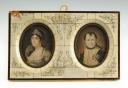 MARIE-LOUISE IMPÉRATRICE ET L'EMPEREUR NAPOLÉON Ier, Premier Empire : double portrait miniature. 32601